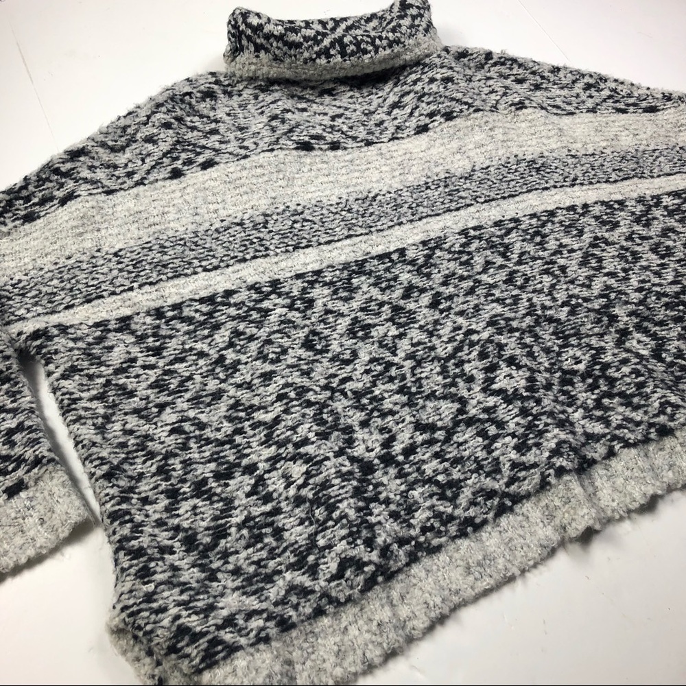 Anthropologie Moth Solita Sweater Oversized Small Gray Cozy